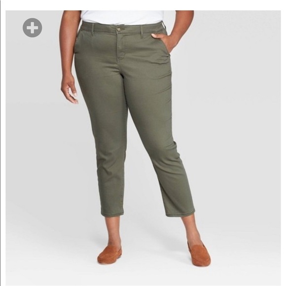 Women's Plus Size Knit Jogger Pants - Ava & Viv - Picture 1 of 2